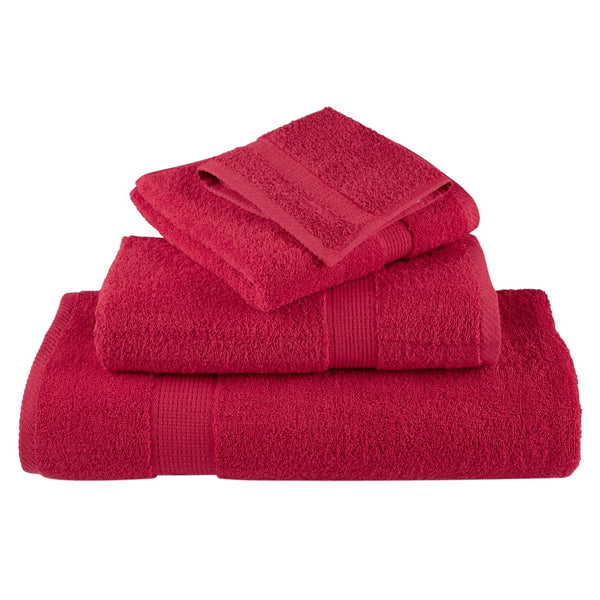 vidaXL Premium Towels SOLUND 10 pcs. Red 100x200 cm 600 gsm