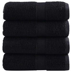 vidaXL Premium Guest Towels SOLUND 4 pcs. Black 30x50 cm 600 gsm