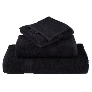 vidaXL Premium Guest Towels SOLUND 4 pcs. Black 30x50 cm 600 gsm