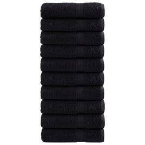 vidaXL Premium Bath Towels SOLUND 10 pcs Black 100x150 cm 600 gsm