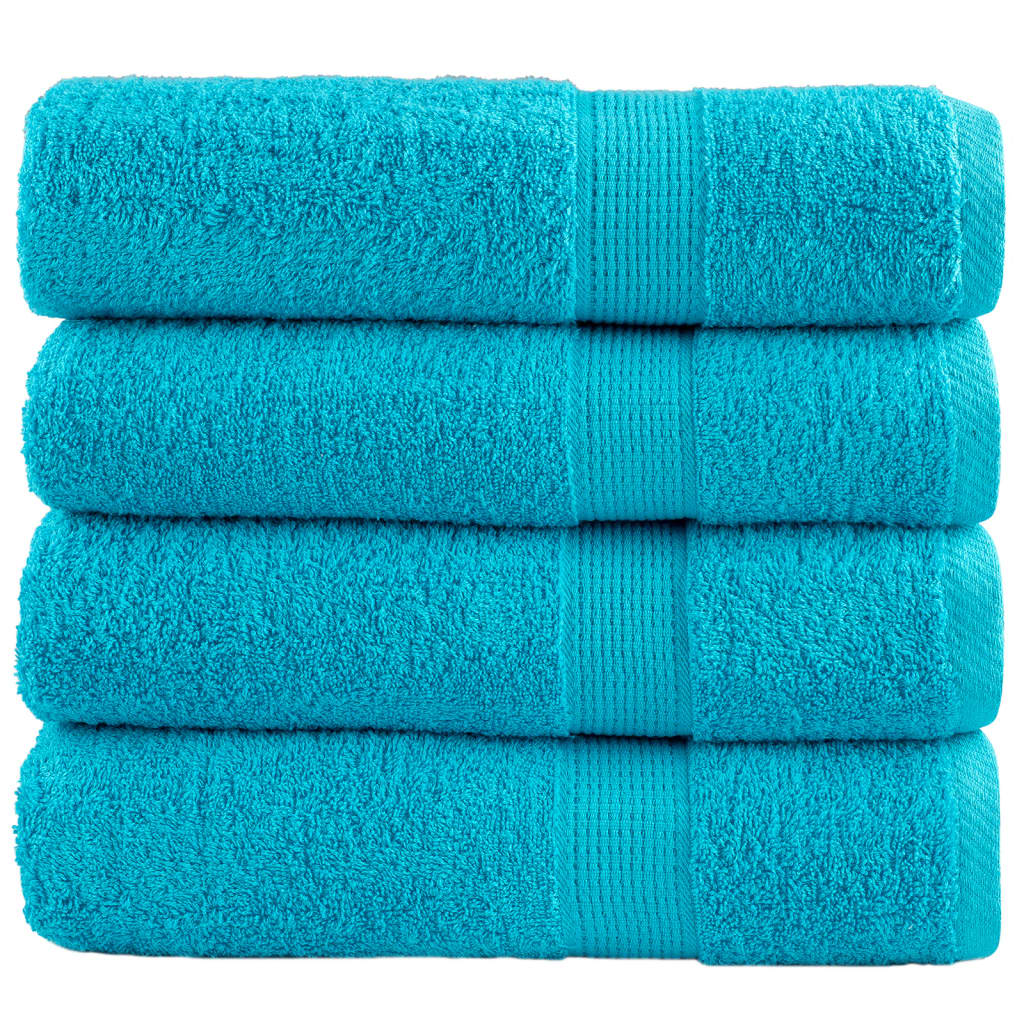 vidaXL Premium Shower Towels SOLUND 4 pcs. Turquoise 70x140 cm 600 g/m²