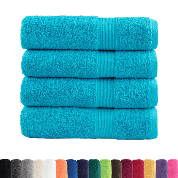 vidaXL Premium Shower Towels SOLUND 4 pcs. Turquoise 70x140 cm 600 g/m²