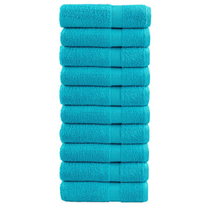 vidaXL Premium Bath Towels SOLUND 10 pcs. Turquoise 100x150 cm 600 gsm