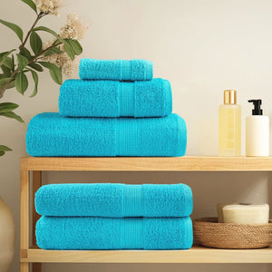 vidaXL Premium Bath Towels SOLUND 10 pcs. Turquoise 100x150 cm 600 gsm