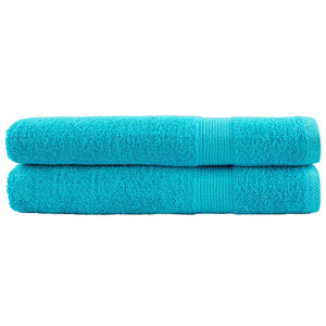 vidaXL Premium Towels SOLUND 2 pcs. Turquoise 100x200 cm 600 gsm