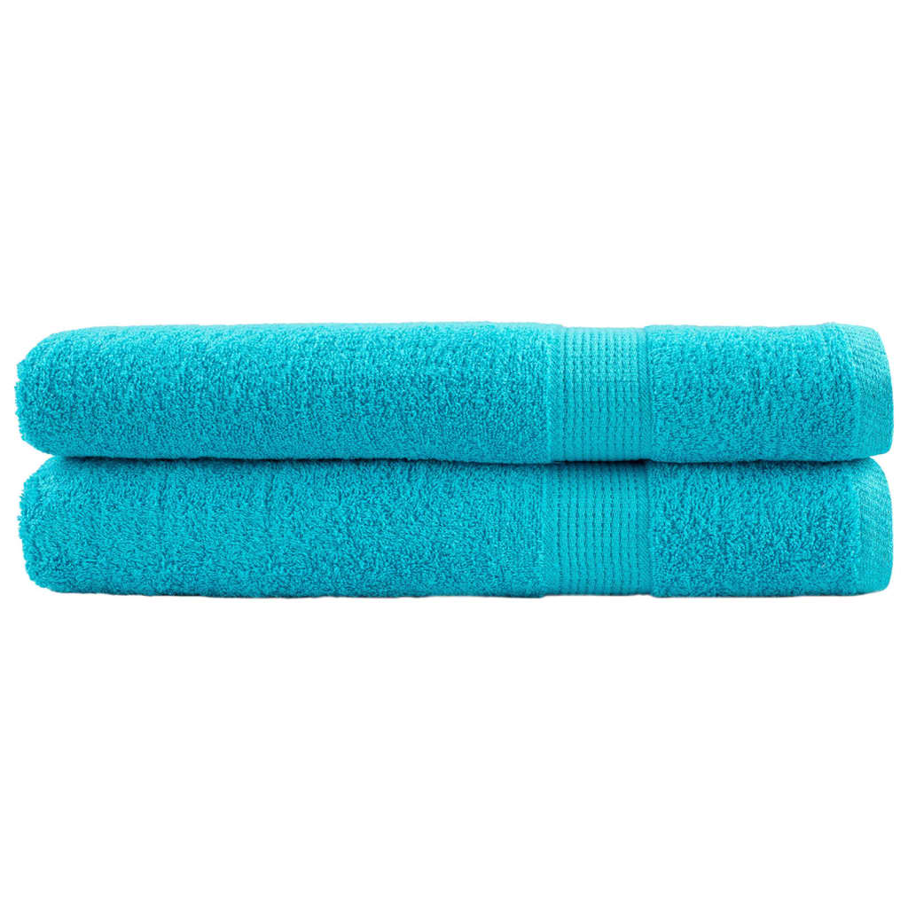 vidaXL Premium Towels SOLUND 2 pcs. Turquoise 100x200 cm 600 gsm