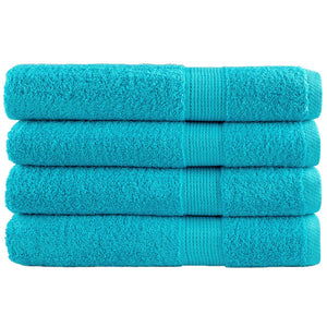 vidaXL Premium Towels SOLUND 4 pcs Turquoise 100x200 cm 600 gsm