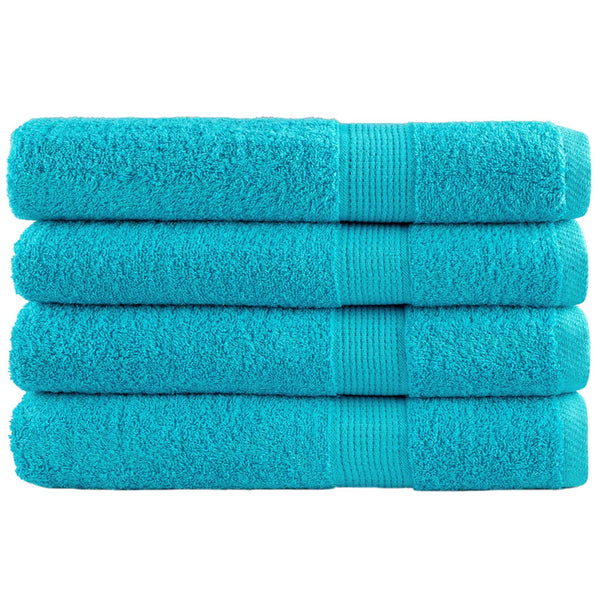 vidaXL Premium Towels SOLUND 4 pcs Turquoise 100x200 cm 600 gsm