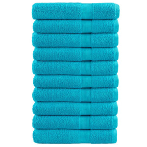 vidaXL Premium Towels SOLUND 10 pcs. Turquoise 100x200 cm 600 gsm