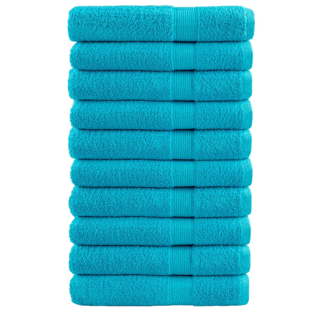 vidaXL Premium Towels SOLUND 10 pcs. Turquoise 100x200 cm 600 gsm