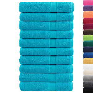 vidaXL Premium Towels SOLUND 10 pcs. Turquoise 100x200 cm 600 gsm