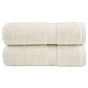 vidaXL Premium Guest Towels SOLUND 2 pcs. Cream White 30x50 cm 600 g/m²
