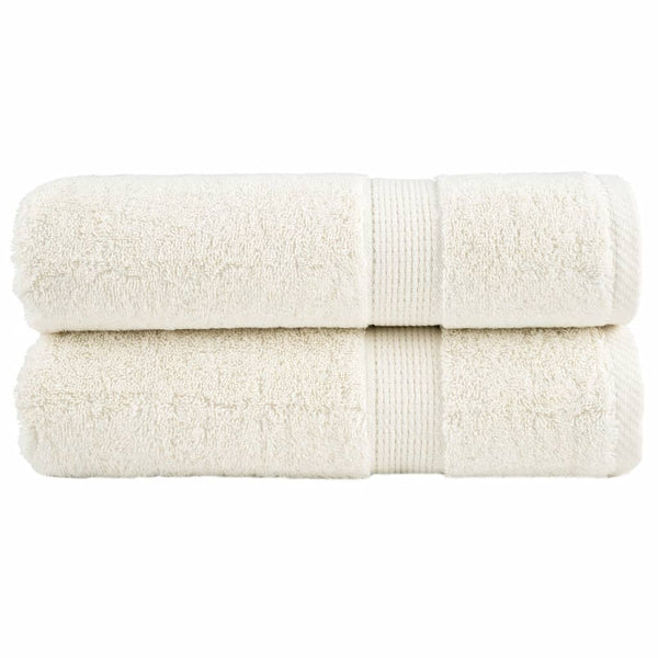 vidaXL Premium Towels SOLUND 2 pcs Cream White 50x100 cm 600 gsm