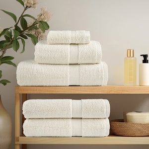vidaXL Premium Towels SOLUND 2 pcs Cream White 50x100 cm 600 gsm