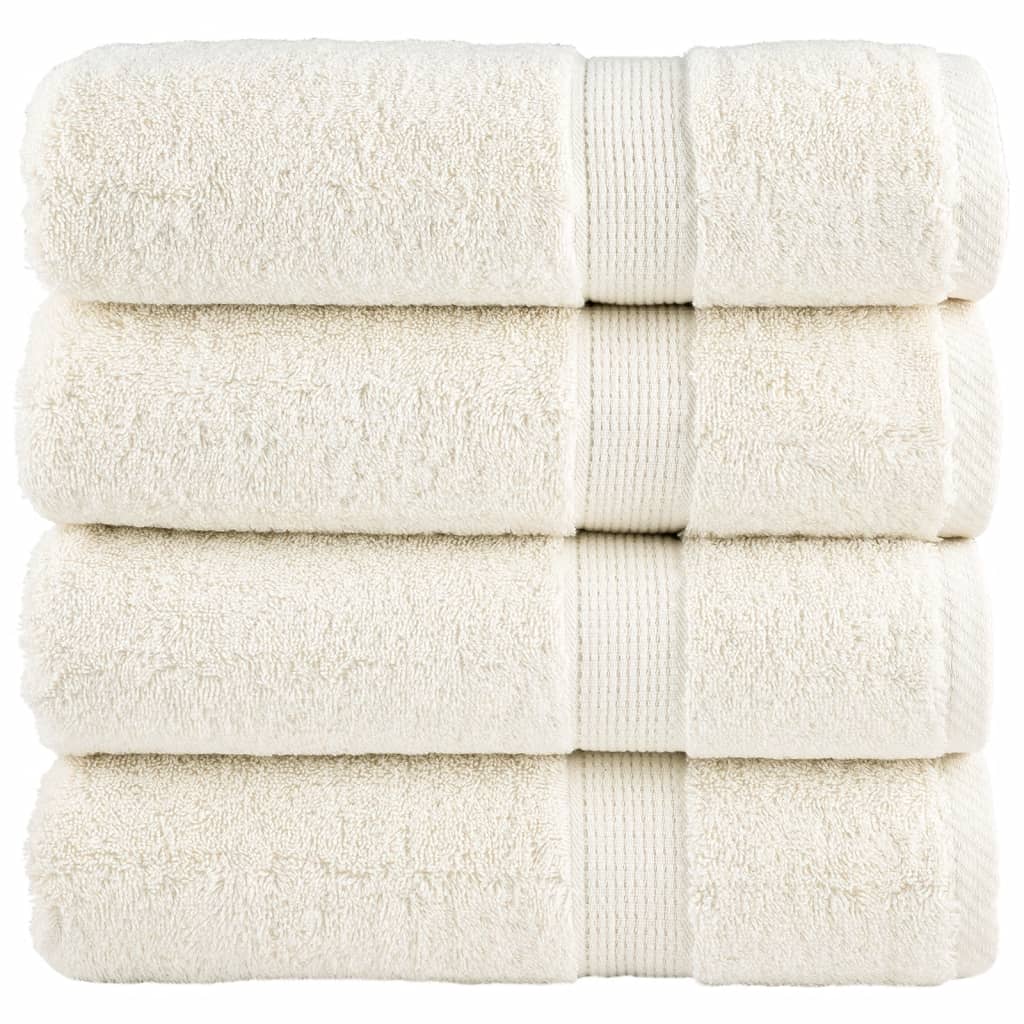 vidaXL Premium Towels SOLUND 4 pcs Cream White 50x100 cm 600 gsm