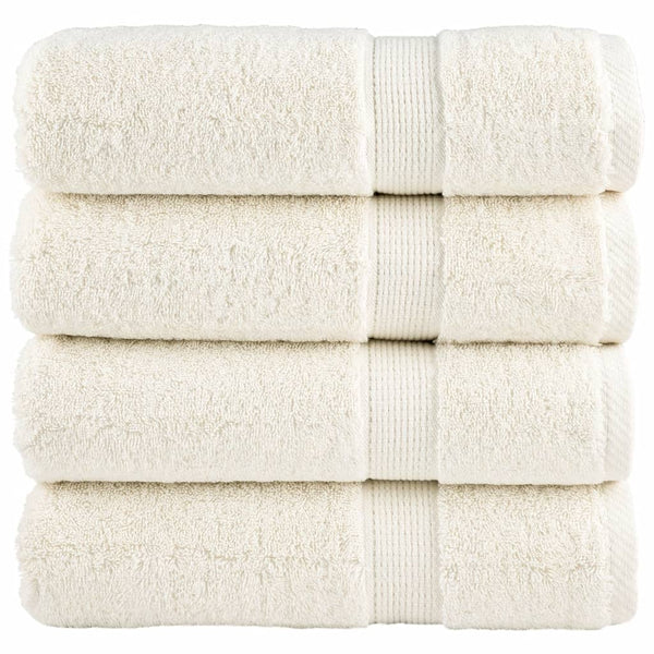 vidaXL Premium Towels SOLUND 4 pcs Cream White 50x100 cm 600 gsm