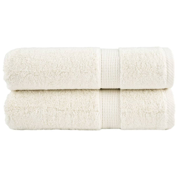 vidaXL Premium Shower Towels SOLUND 2 pcs. Cream White 70x140 cm 600 gsm