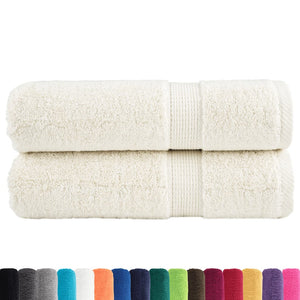 vidaXL Premium Bath Towels SOLUND 2 pcs. Cream 100x150 cm 600 g/m²