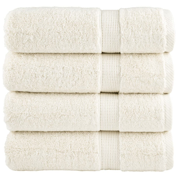 vidaXL Premium Bath Towels SOLUND 4 pcs. Cream 100x150 cm 600 gsm