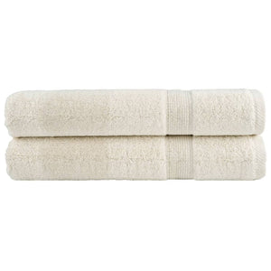 vidaXL Premium Towels SOLUND 2 pcs. Cream White 100x200 cm 600 gsm