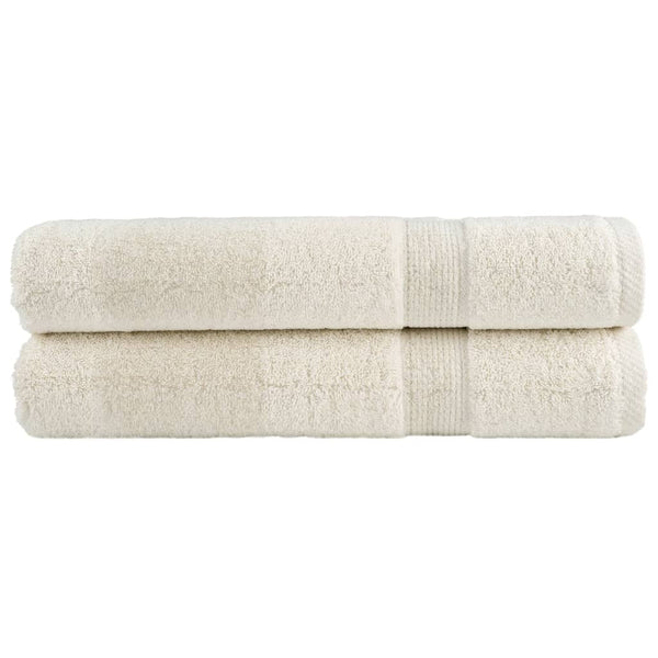 vidaXL Premium Towels SOLUND 2 pcs. Cream White 100x200 cm 600 gsm