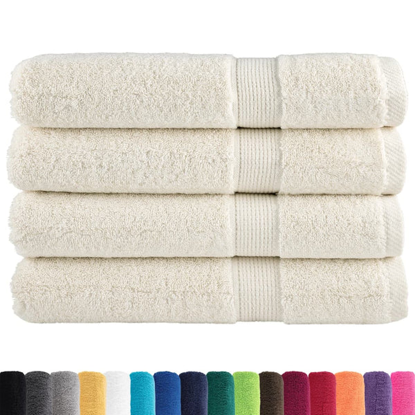 vidaXL Premium Towels SOLUND 4 pcs. Cream White 100x200 cm 600 gsm