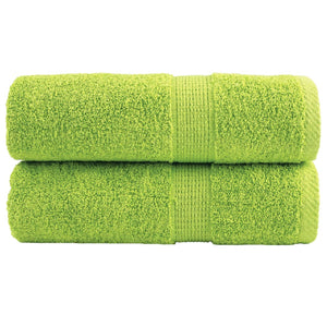 vidaXL Premium Guest Towels SOLUND 2 pcs. Apple Green 30x50 cm 600 gsm