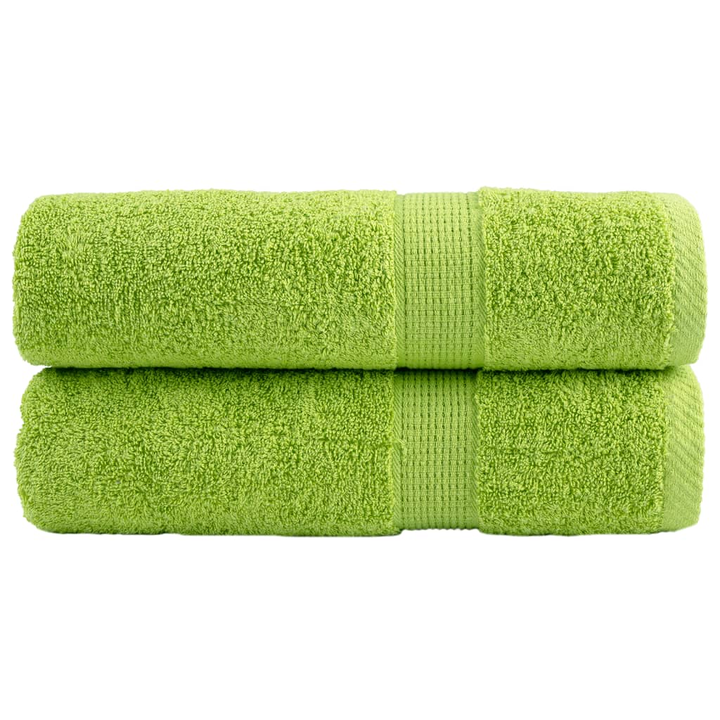 vidaXL Premium Towels SOLUND 2 pcs. Apple Green 50x100 cm 600 g/m²