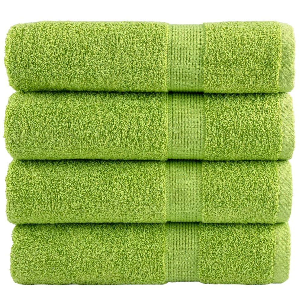 vidaXL Premium Towels SOLUND 4 pcs. Apple Green 50x100 cm 600 g/m²