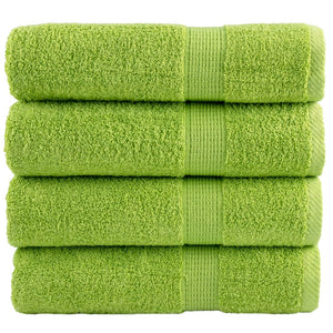 vidaXL Premium Towels SOLUND 4 pcs. Apple Green 50x100 cm 600 g/m²