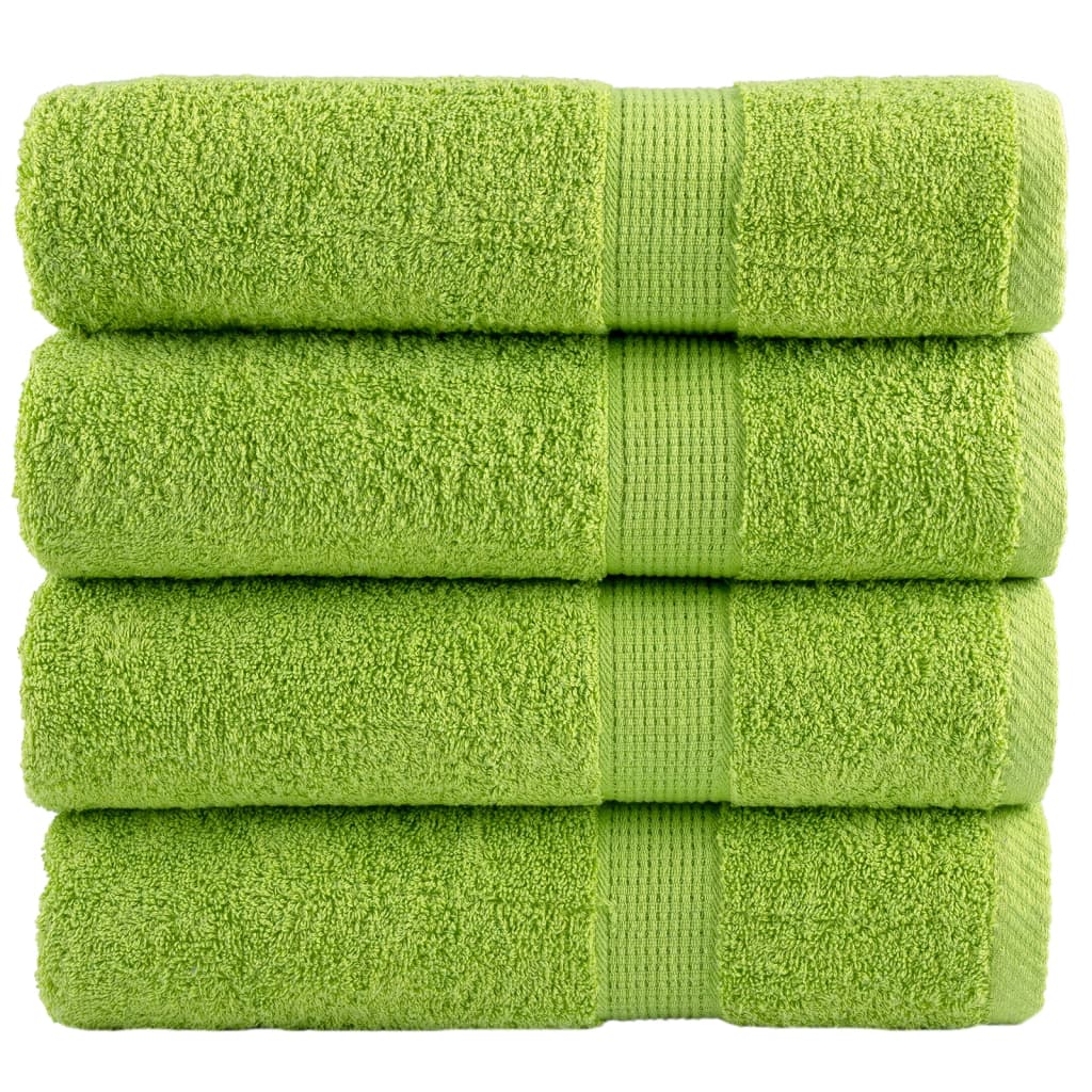 vidaXL Premium Towels SOLUND 4 pcs. Apple Green 50x100 cm 600 g/m²