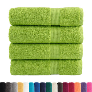 vidaXL Premium Towels SOLUND 4 pcs. Apple Green 50x100 cm 600 g/m²