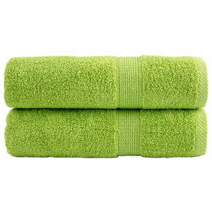 vidaXL Premium Shower Towels SOLUND 2 pcs. Apple Green 70x140 cm 600 gsm