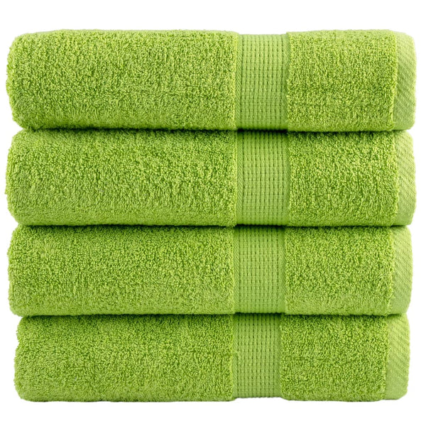 vidaXL Premium Bath Towels SOLUND 4 pcs Apple Green 70x140 cm 600 gsm
