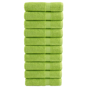 vidaXL Premium Shower Towels SOLUND 10 pcs. Apple Green 70x140 cm 600 g/m²