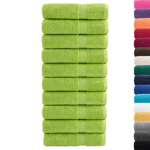 vidaXL Premium Shower Towels SOLUND 10 pcs. Apple Green 70x140 cm 600 g/m²