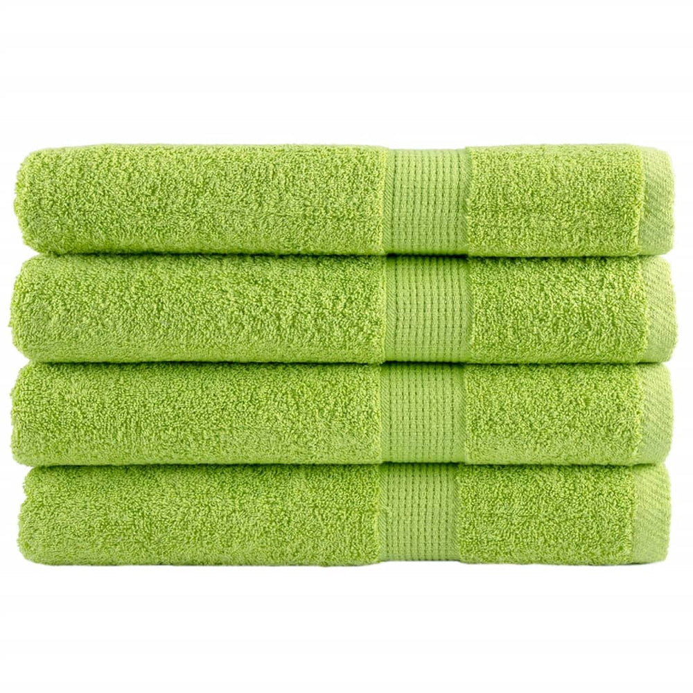 vidaXL Premium Towels SOLUND 4 pcs. Apple Green 100x200 cm 600 g/m²