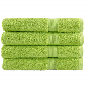 vidaXL Premium Towels SOLUND 4 pcs. Apple Green 100x200 cm 600 g/m²