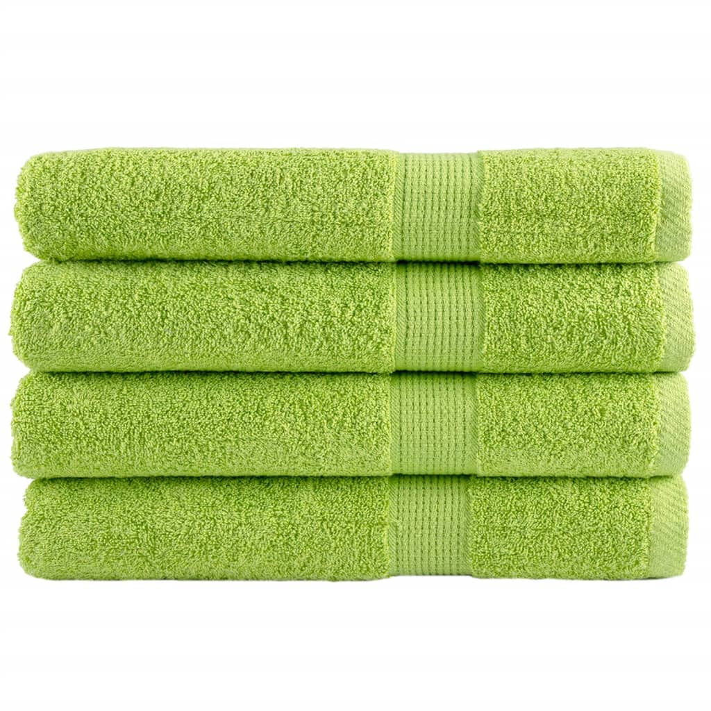 vidaXL Premium Towels SOLUND 4 pcs. Apple Green 100x200 cm 600 g/m²