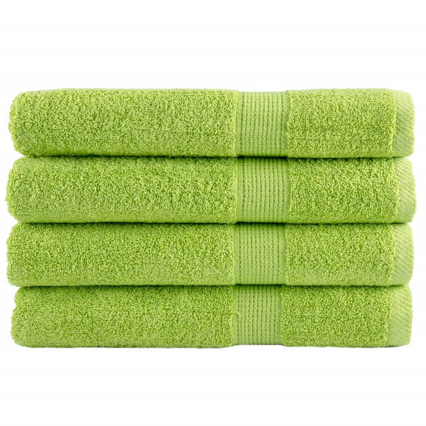 vidaXL Premium Towels SOLUND 4 pcs. Apple Green 100x200 cm 600 g/m²