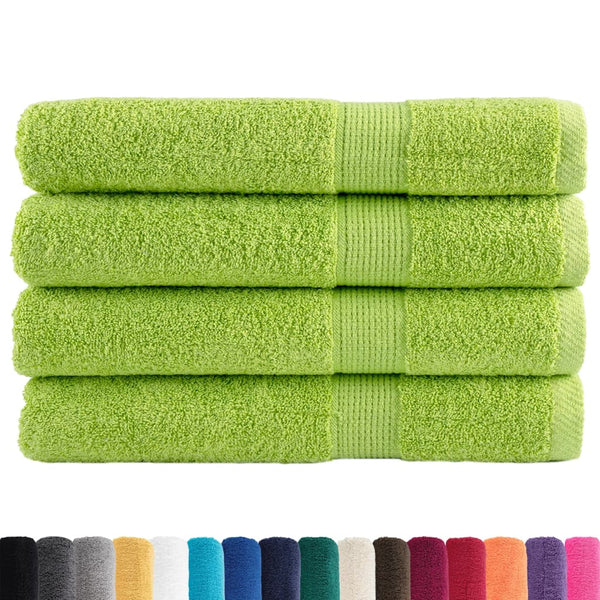 vidaXL Premium Towels SOLUND 4 pcs. Apple Green 100x200 cm 600 g/m²