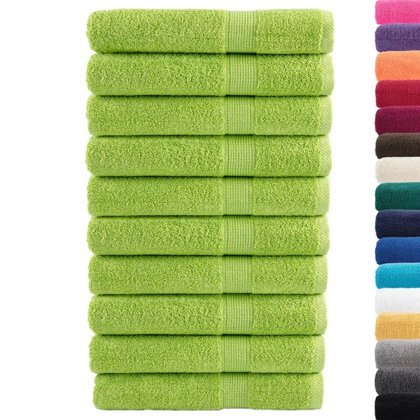 vidaXL Premium Towels SOLUND 10 pcs. Apple Green 100x200 cm 600 gsm