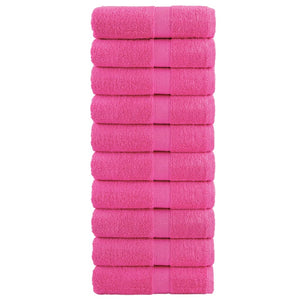 vidaXL Premium Washcloths SOLUND 10 pcs Pink 30x30 cm 600 gsm