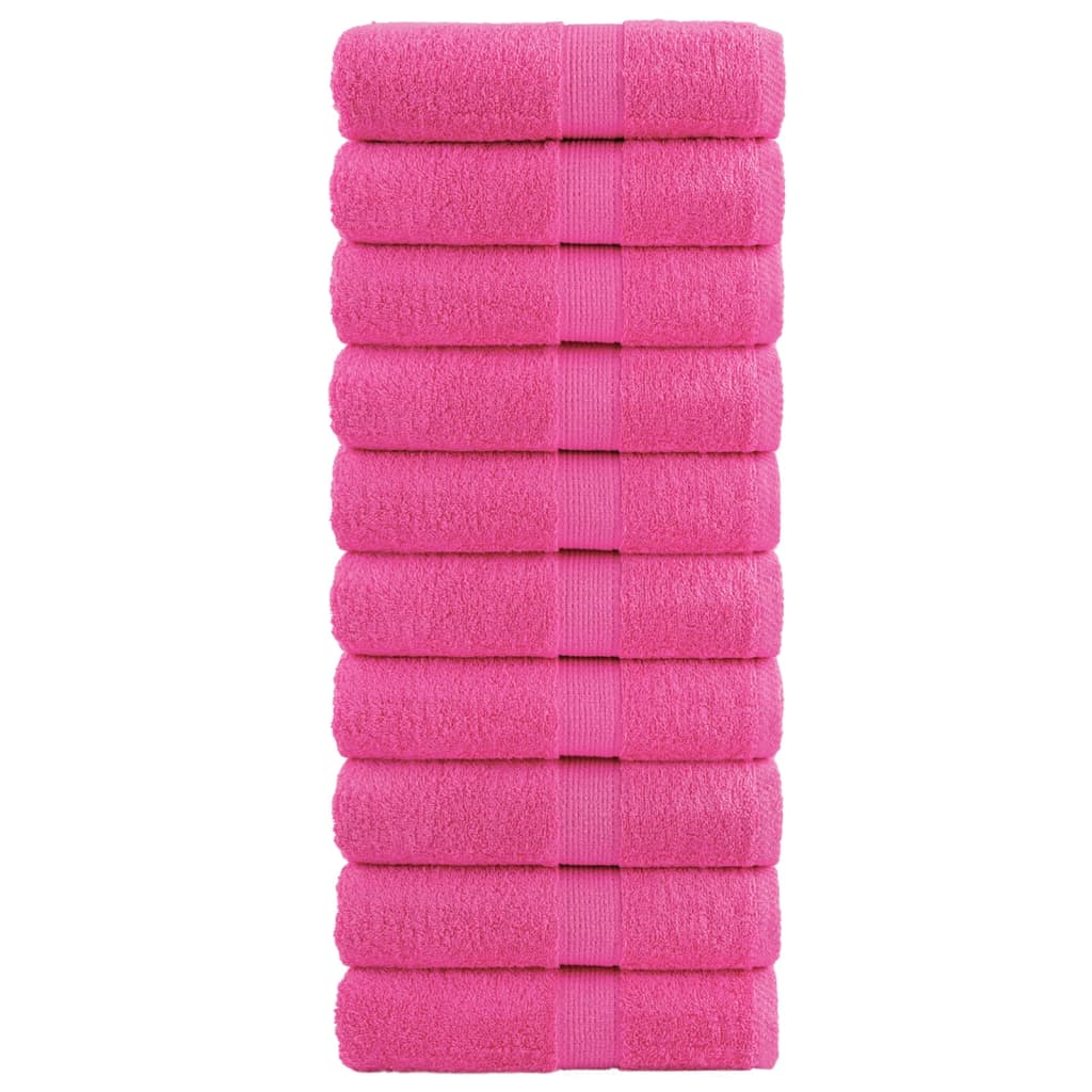 vidaXL Premium Washcloths SOLUND 10 pcs Pink 30x30 cm 600 gsm