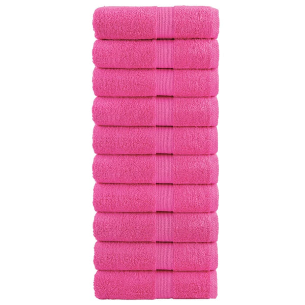 vidaXL Premium Washcloths SOLUND 10 pcs Pink 30x30 cm 600 gsm