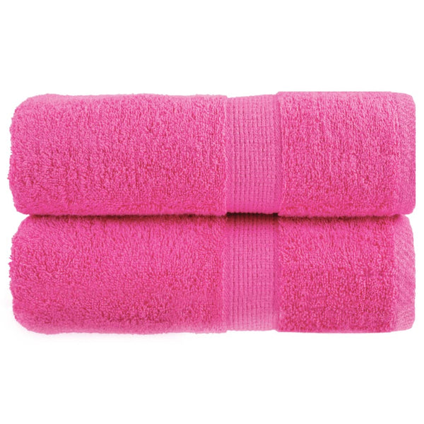 vidaXL Premium Guest Towels SOLUND 2 pcs. Pink 30x50 cm 600 gsm