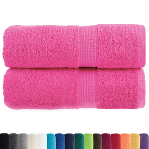 vidaXL Premium Guest Towels SOLUND 2 pcs. Pink 30x50 cm 600 gsm