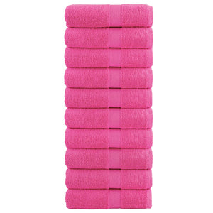 vidaXL Premium Guest Towels SOLUND 10 pcs. Pink 30x50 cm 600 gsm