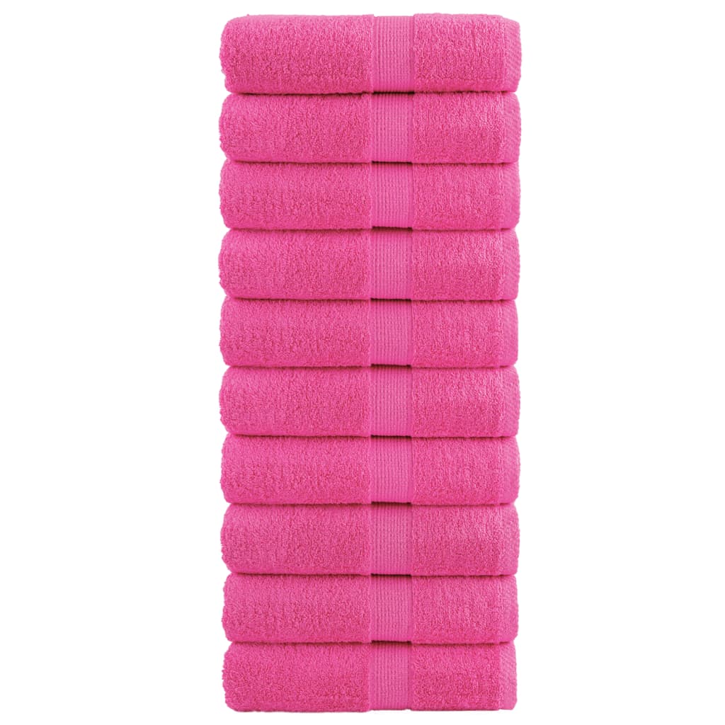 vidaXL Premium Guest Towels SOLUND 10 pcs. Pink 30x50 cm 600 gsm