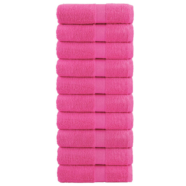 vidaXL Premium Guest Towels SOLUND 10 pcs. Pink 30x50 cm 600 gsm